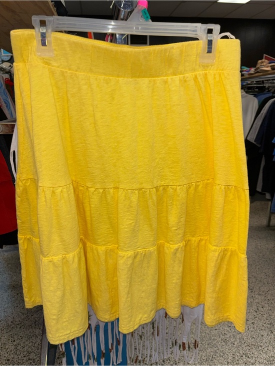 Cato Dresses & Skirts - Cato Bright Yellow Tiered A-Line Skirt